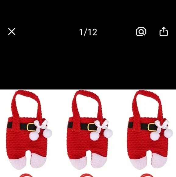 Eight (8)!!  Christmas Cutlery Holders, Ornaments. 4 Santa Pants, 4 Suits, NEW - Picture 11 of 12